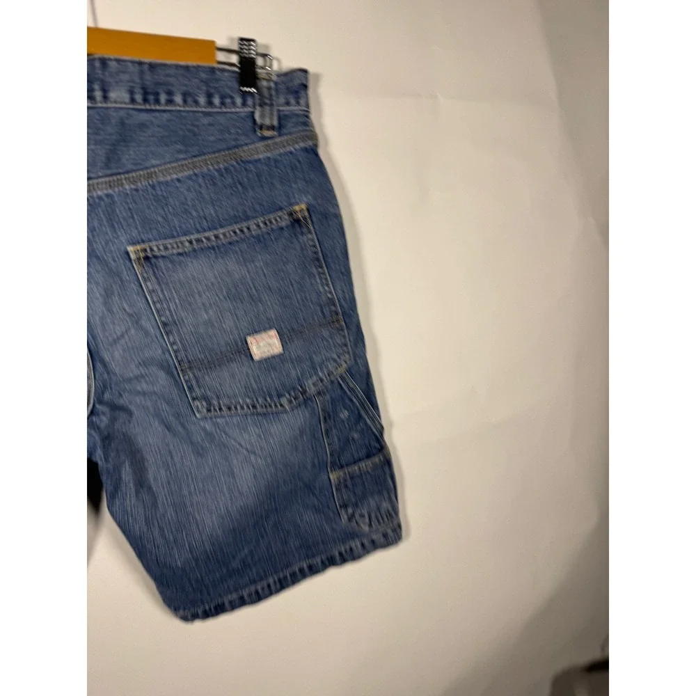 Levi Strauss Signature Mens Carpenter Denim Shorts Medium Wash Blue W32 Cotton - Picture 2 of 10